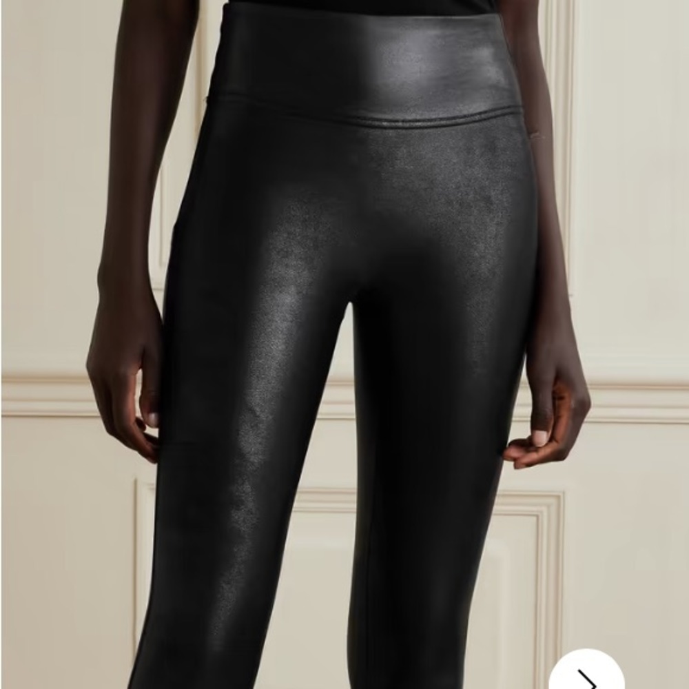 SPANX Faux Leather Leggings in Black - Picture 2 of 7